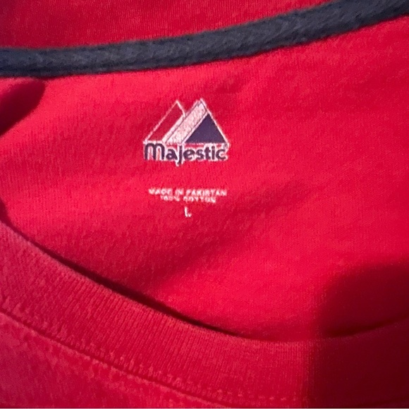 Boston Red Sox Majestic Embroidered Graphic Tee T-Shirt Large - Picture 4 of 5